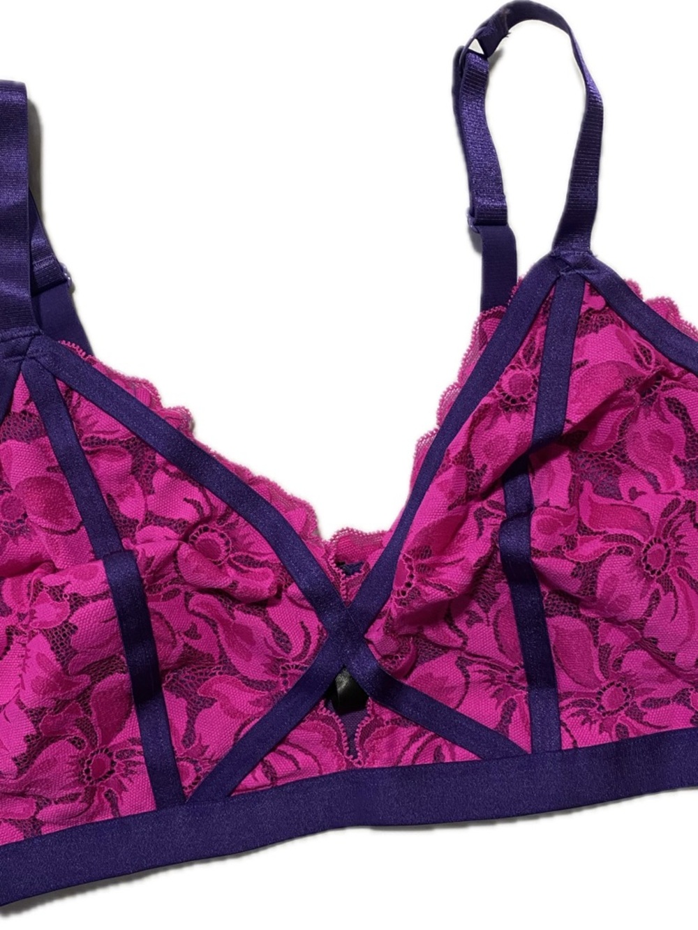 torrid Magenta Lace Bralette with Deep Purple Trim